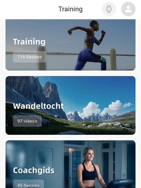 FitFirst Walker loopband app opties, getest door fysioengezond.nl