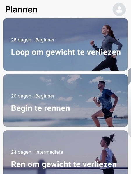 FitFirst Walker loopband app trainingsopties, getest door fysioengezond.nl