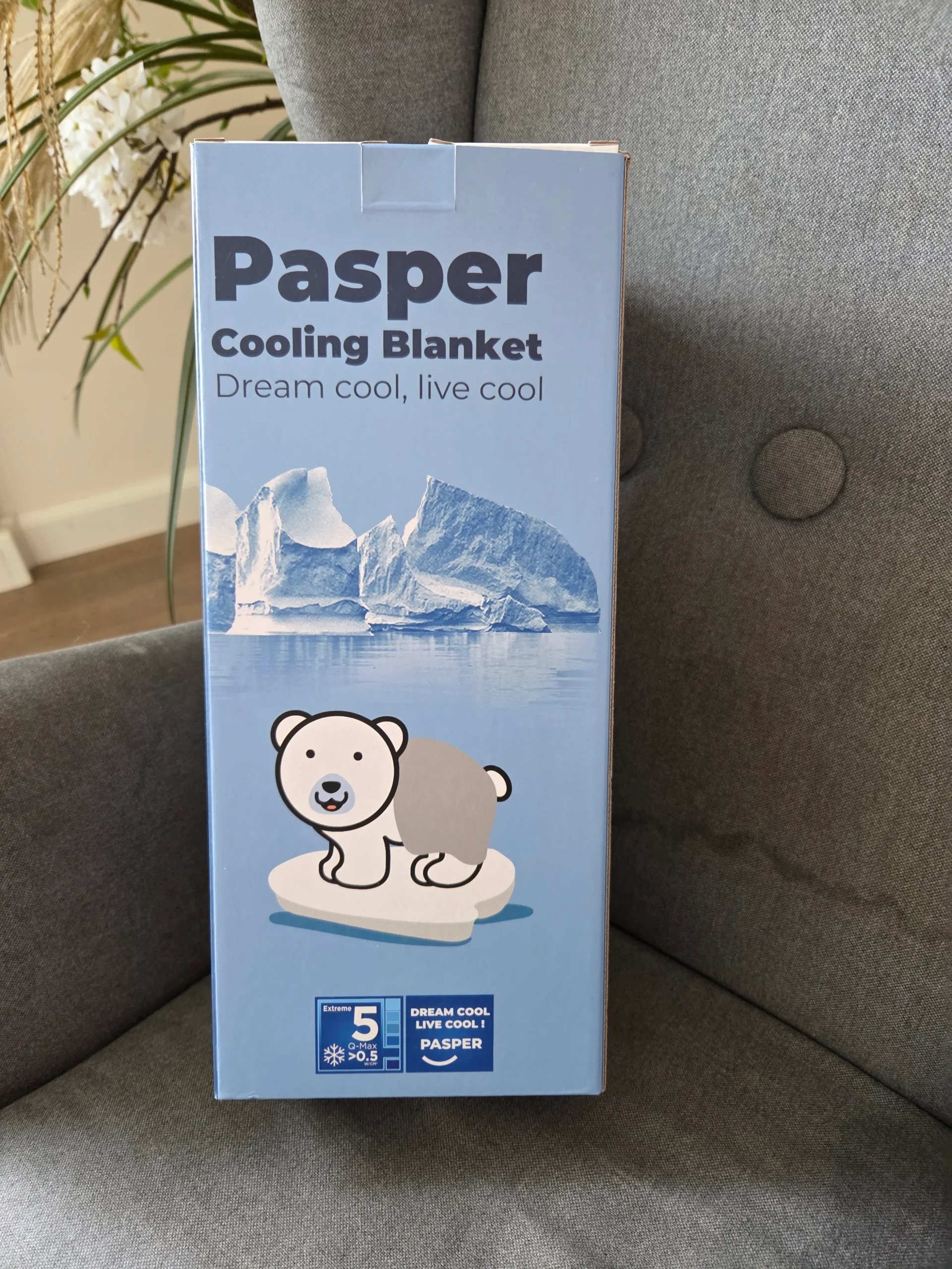 Pasper koeldeken voorkant verpakking, getest door fysioengezond.nl