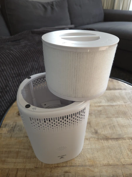 Vibrix PureFlow 15 filtersysteem op tafel van Martijn (Fysioengezond.nl test)
