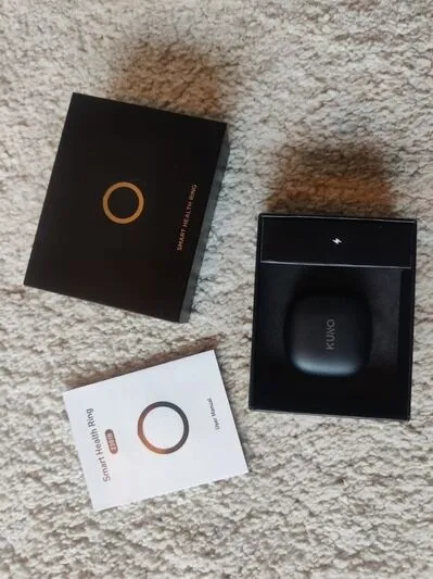 Kuno Ring 2 smart ring doos, oplaadstation en handleiding (Fysioengezond.nl test)