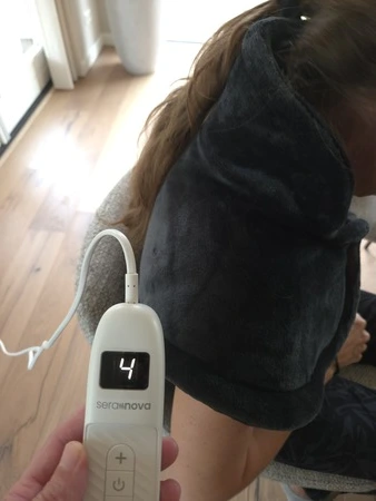 Seranova warmtekussen stand 4 in werking, getest door fysioengezond.nl